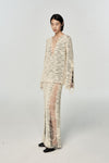 SWAYING/KNIT V-neck floating jumper SW23AW1T47 off-white